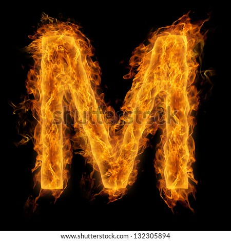 Fiery Letter M Font Stock Photos, Images, & Pictures 