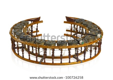 Thai old xylophone traditional musical instrument  stock photo