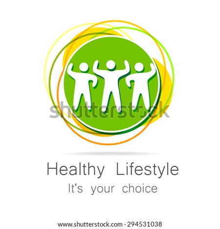 Healthy lifestyle - template for logos of sports club, sporting goods ...