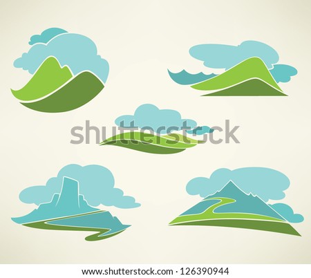 Flat Design Landscape Illustration Stock Vector 319714691 - Shutterstock
