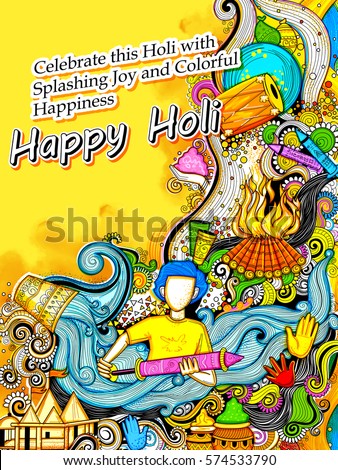 illustration of colorful Background for Festival of Colors celebration greetings withmessage in Hindi Holi Milan Samaroh meaning Holi After Party illustration of colorful Background for Festival of Colors celebration greetings withmessage in Hindi Holi Milan Samaroh meaning Holi After Party