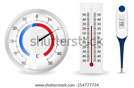 Six Different Types Thermometers Stock Vector 70016458 Shutterstock