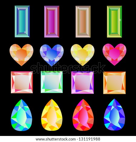 Vector Gemstone Illustration Stock Vector 131191994 - Shutterstock