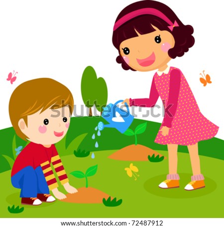 Kids Planting Tree Stock Photos, Images, & Pictures 