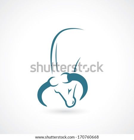 Stock Images similar to ID 161539430 - long horn steer vector icon