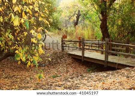 Rural landscape; Los Rios Rancho; Oak Glen, California - stock photo