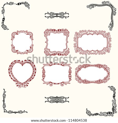 Handdrawn Frames Stock Vector 109152440 - Shutterstock