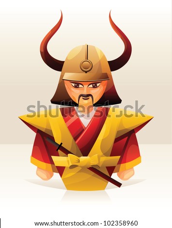 Stock Images similar to ID 192194387 - samurai warrior with katana...