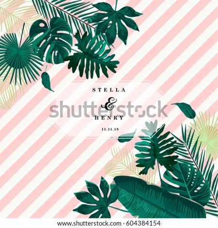 Trendy Tropical Leaves Vector Design Trendy Tropical Leaves Vector Design