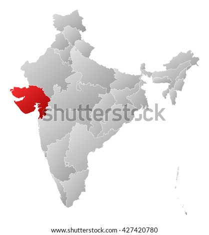 Editable Political Map Of India