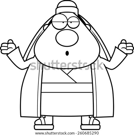 Cartoon Illustration Shepherd Waving Stock Vector 260684585 - Shutterstock