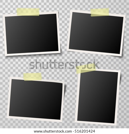 old photo frame with transparency showing shadow old photo frame with transparency showing shadow
