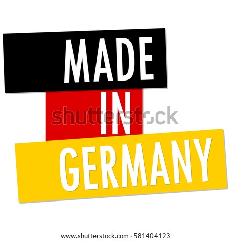 seal of quality with country flag and text Made in Germany seal of quality with country flag and text Made in Germany