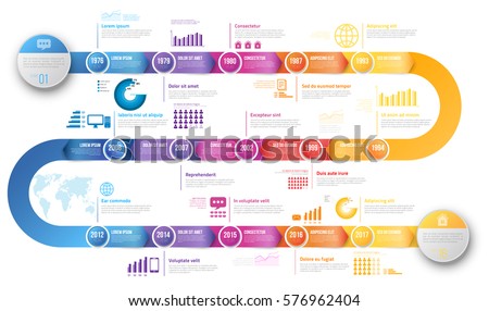 Colorful template business concept timeline arrows. Infographics layout with 15 steps, workflow history with diagram,presentation and graph Colorful template business concept timeline arrows. Infographics layout with 15 steps, workflow history with diagram,presentation and graph