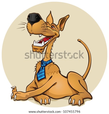 Cartoon Dog Laughing Stock Vector 107455796 - Shutterstock