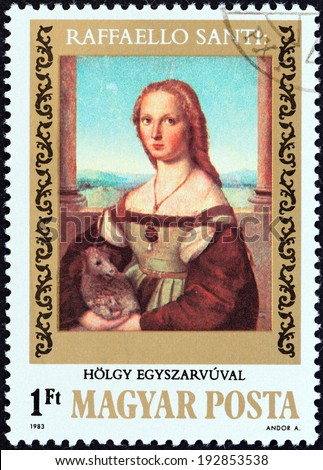  - stock-photo-hungary-circa-a-stamp-printed-in-hungary-from-the-th-birth-anniversary-of-raphael-192853538