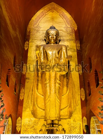 Esiste l'al di là? Stock-photo-bagan-myanmar-december-standing-buddha-statue-of-gotama-inside-of-ananda-temple-on-december-172899050