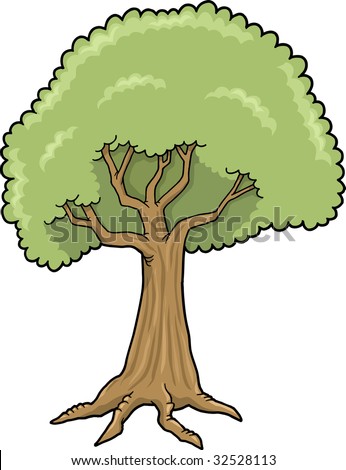 Big Tree Vector Illustration Stock Vector 3750637 - Shutterstock