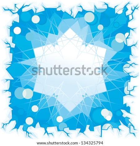 Vector Winter Frame Ice Snow Border Stock Vector 87897649 - Shutterstock