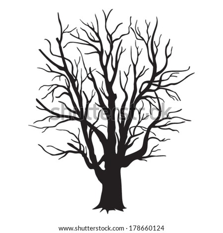 Black Tree Stock Vector 111827468 - Shutterstock