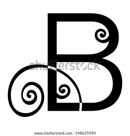 Decorative Letter Shape Font Type B Stock Vector 140561020 - Shutterstock