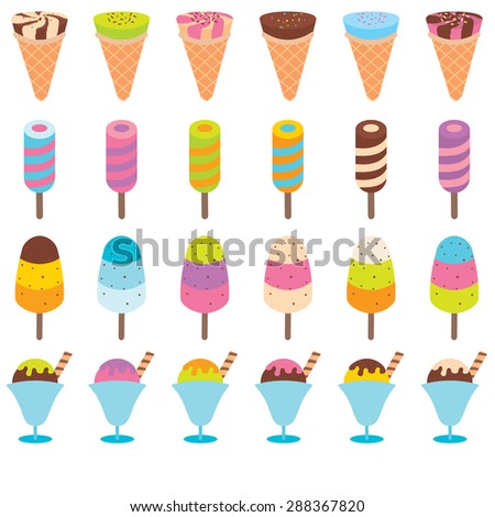 Retro Ice Cream Menu Stock Vector 147643775 - Shutterstock