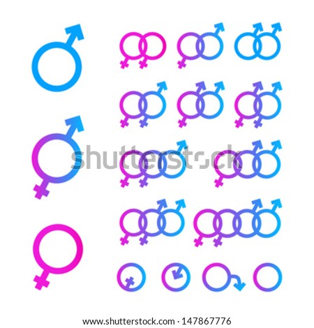 Sex Symbols Combination Stock Vector 147867776 Shutterstock