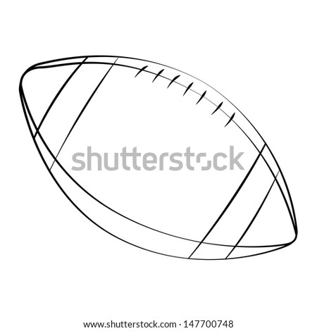 Black outline vector football on white background.   stock vector  football boot outline