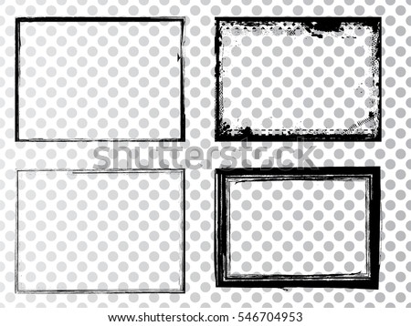 Vector Frames. rectangles for image. distress texture . Grunge Black and White borders isolated on the transparent background . Dirt effect . Vector Frames. rectangles for image. distress texture . Grunge Black and White borders isolated on the transparent background . Dirt effect .
