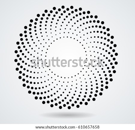 Halftone dots in circle form. round logo . vector dotted frame . design element Halftone dots in circle form. round logo . vector dotted frame . design element