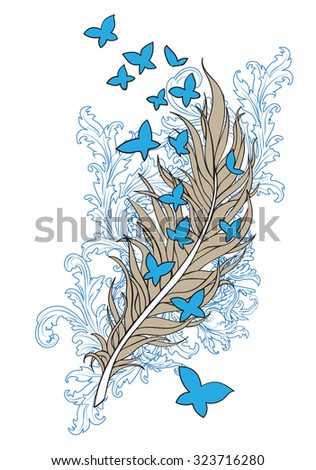 Download Two Birds On Blooming Branch Flowers Stock Vector ...