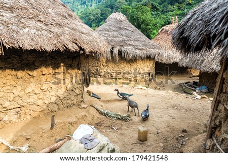  - stock-photo-indigenous-kogui-village-in-the-sierra-nevada-de-santa-marta-in-colombia-179421548