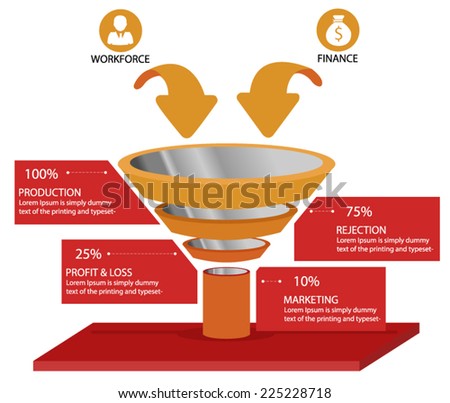 Funnel - stock vector