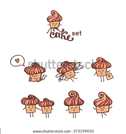 Set Vector Bakery Logos Bread Pastries Stock Vector 373201534