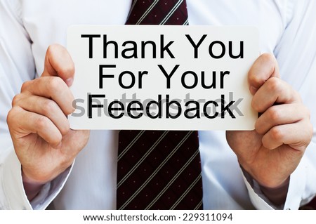 thank feedback appreciation