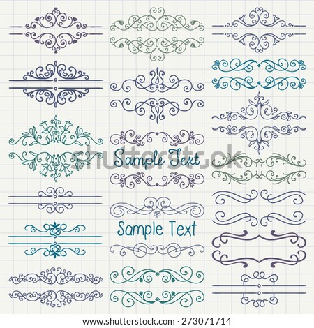 Pen drawing style flower border clip art Free Vector / 4Vector