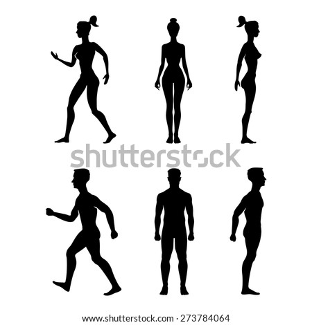 Female Body Silhouette Front clip art Free Vector / 4Vector