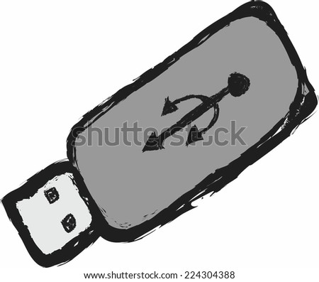Usb Memory Stick clip art Free Vector / 4Vector