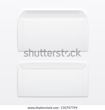 two blank envelopes opened an