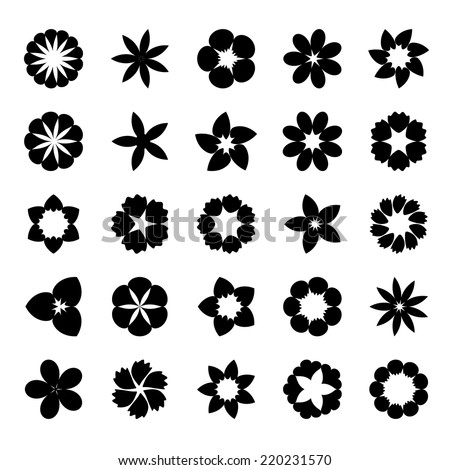 Flowers Silhouette clip art Free Vector / 4Vector