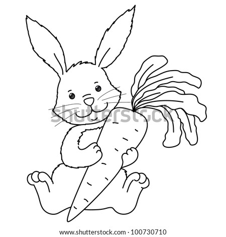 cartoon rabbit outline