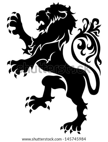 Vector Images, Illustrations and Cliparts: Heraldic lion | Hqvectors.com