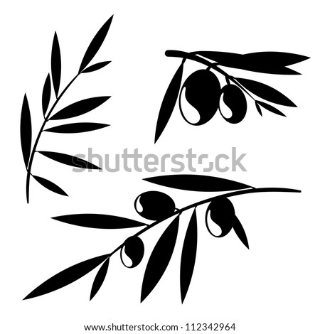 graphic silhouettes of olive