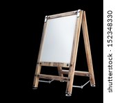blank canvas on easel isolated...