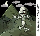 cartoon scary mummy