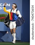 Small photo of NEW YORK - AUGUST 28, 2017: Professional tennis player Alexander Zverev of Germany enters Arthur Ashe Stadium before his 2017 US Open first round match at Billie Jean King National Tennis Center