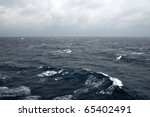 stock photo deep sea water waves and stormy sky 65402491