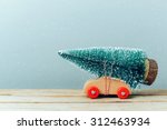christmas tree on toy car....