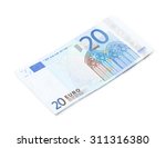 few twenty euro bills in a pile ...