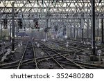 complex railway lines on the...